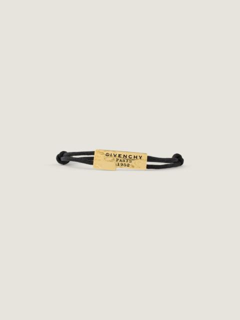 Givenchy GIVENCHY TAPE CORD BRACELET IN COTTON AND METAL