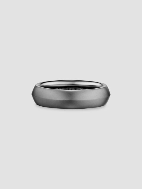 DAVID YURMAN Men's Knife Edge Band Ring in Anthracite Titanium, 6MM - Silver