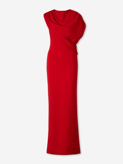 ROLAND MOURET ASYMMETRICAL MAXI DRESS