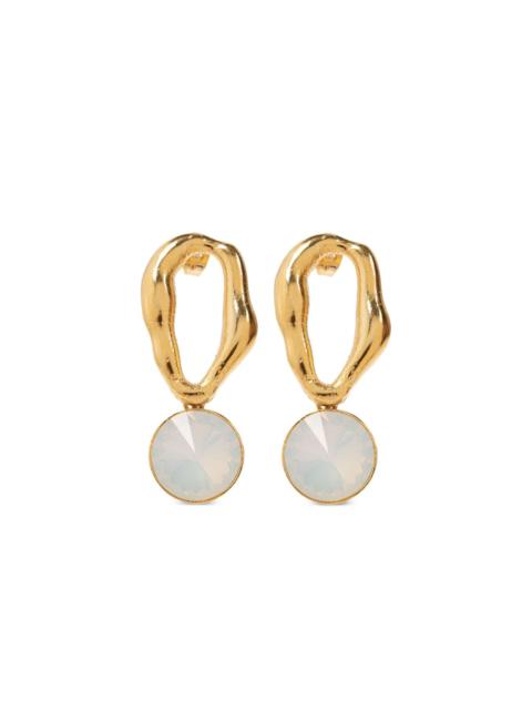 forte_forte crystal-embellished sculpted earrings