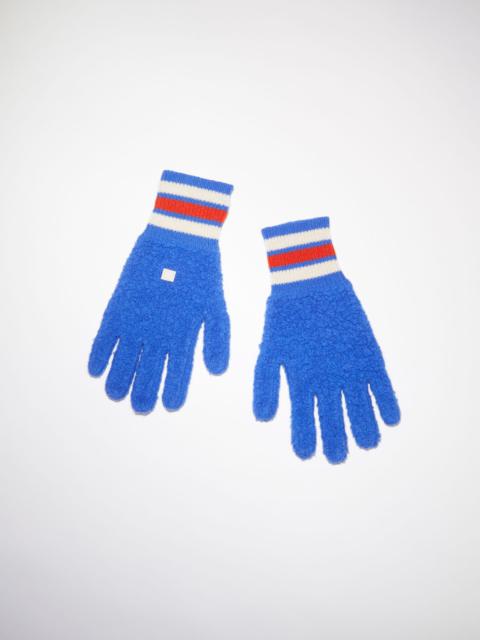 Acne Studios Terry face gloves - Sapphire blue/multi
