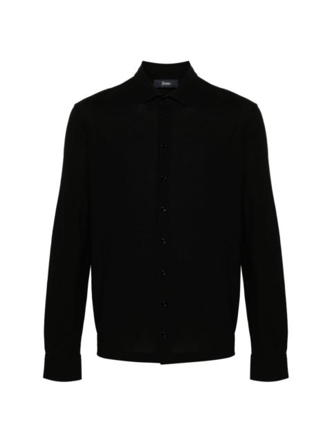 Herno spread-collar cotton shirt