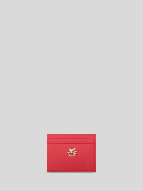 Etro LEATHER CREDIT CARD HOLDER WITH PEGASO