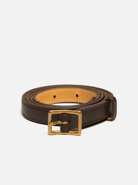 KAPTAIN SUNSHINE NARROW CALF LEATHER BELT