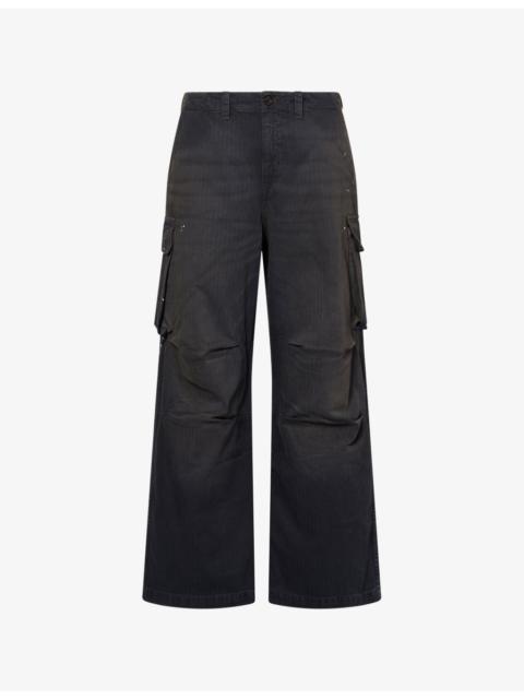 Our Legacy Mount Wide-Leg Cotton Cargo Trousers