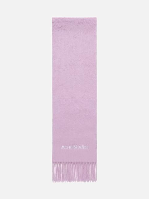 Acne Studios Long-Hair Alpaca-Wool Scarf - Light pink