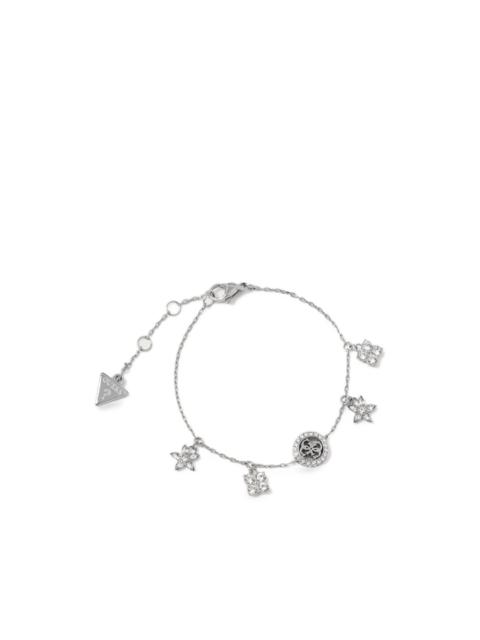 GUESS USA Secret Garden crystal-embellished logo-plaque bracelet
