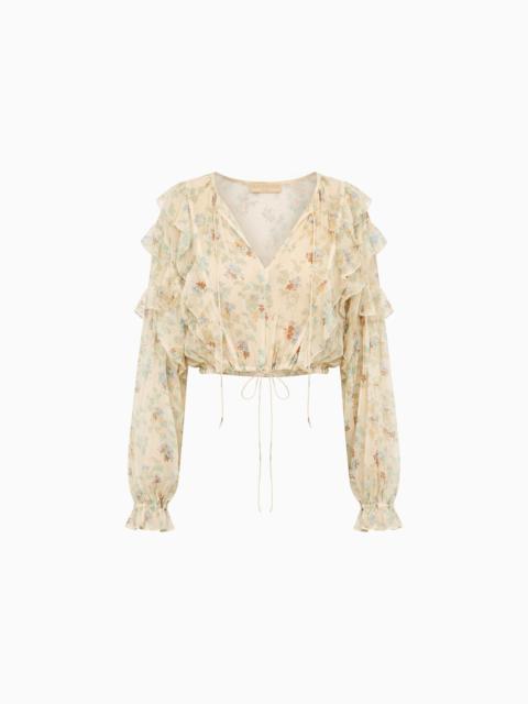ULLA JOHNSON Delfina LS Silk Blouse