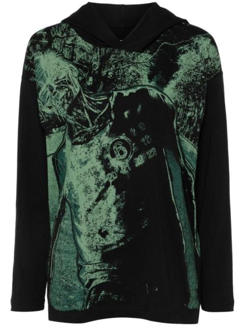 MM6 Maison Margiela numbers-motif hoodie