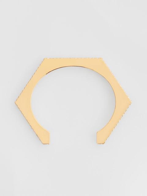 Burberry Crystal Detail Gold-plated Nut Cuff