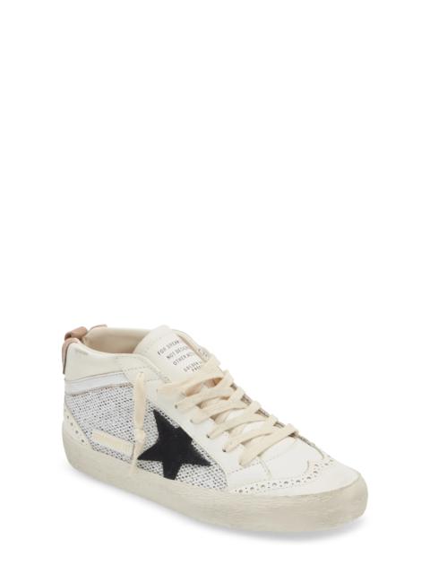 Mid Star Low Top Sneaker in White/Black