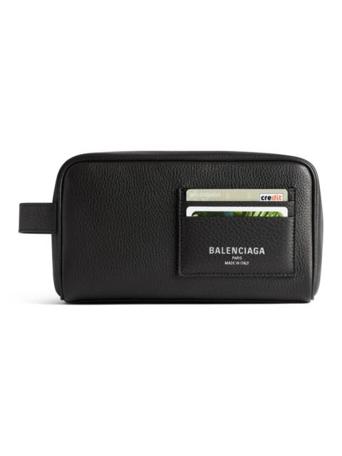 BALENCIAGA Unisex Credit Toiletry Pouch - Black