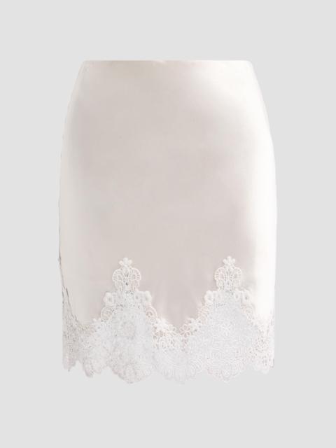 GENERATION LOVE Women's Wisteria Lace Combo Liquid Satin Skirt - Off White White