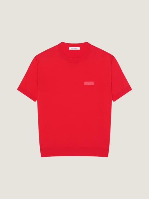 Givenchy COUTURE SEAM T-SHIRT IN KNIT WITH GROS GRAIN DETAIL