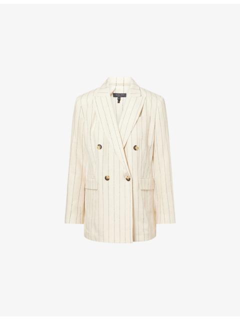 rag & bone Emile Stripe Cotton-Linen Blend Blazer