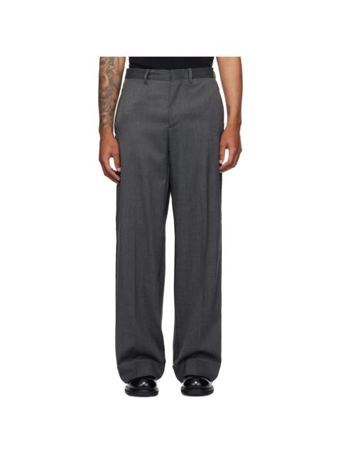 MM6 Maison Margiela Gray Rolled Cuff Trousers
