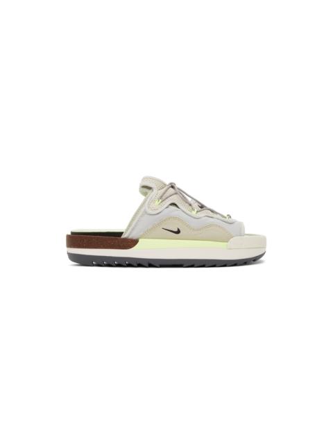 Nike Grey & Green Nike Offline 2.0 Sandals