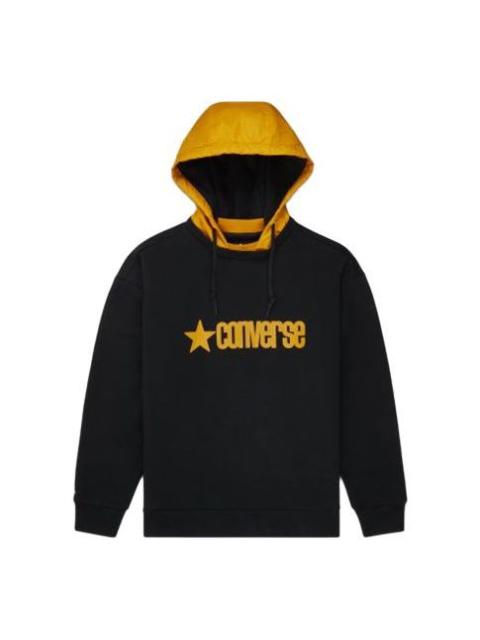 Converse Converse Logo Letter Hooded Sports Sweater Men Black 10019968-A01