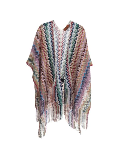 Missoni fringed cape