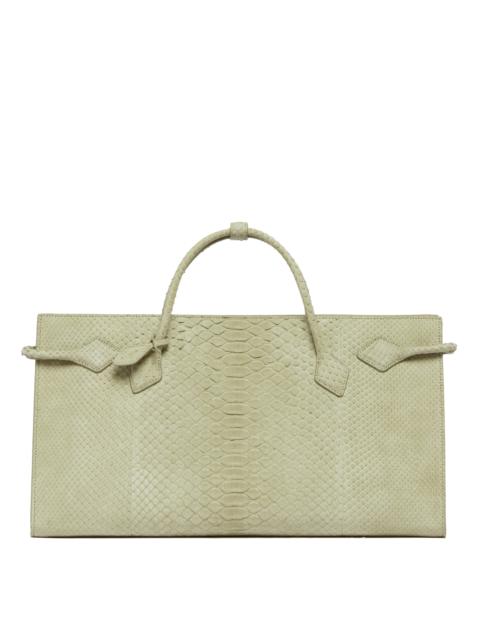 Alaïa Green Le Teckel Snake Print Leather Tote Bag