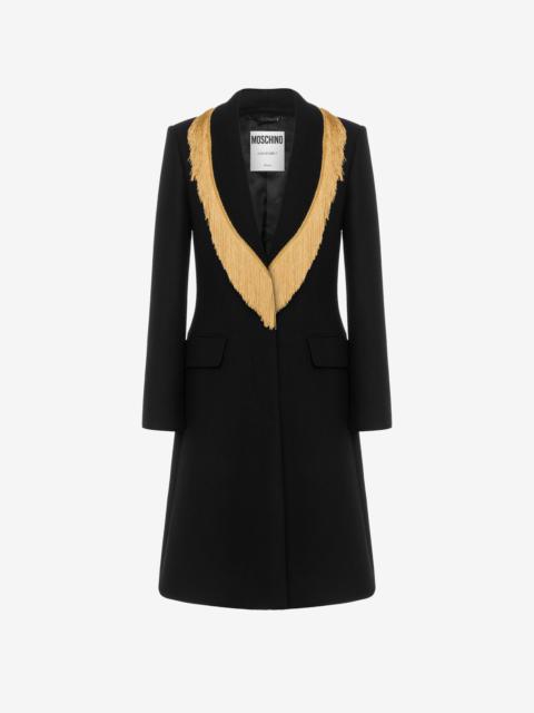 Moschino CLOTH COAT WITH FRINGING