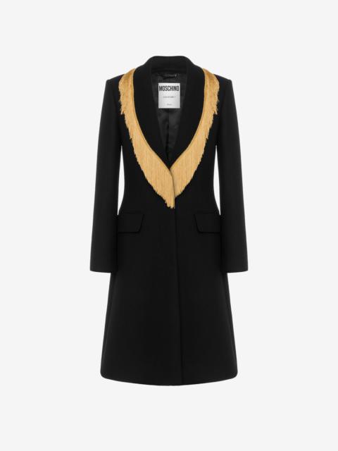 Moschino CLOTH COAT WITH FRINGING