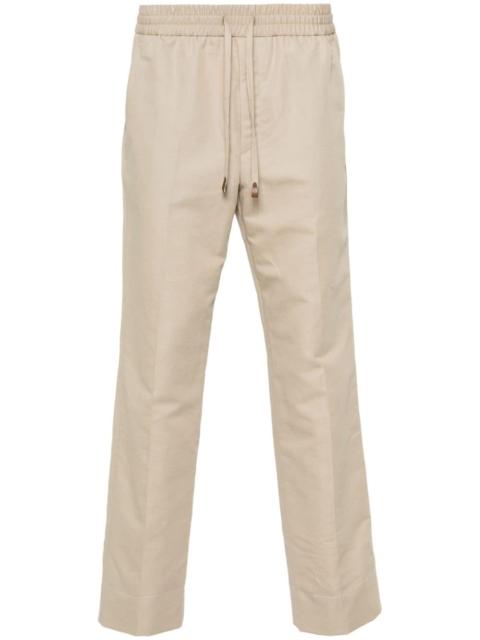 Brioni mid-rise tapered chinos