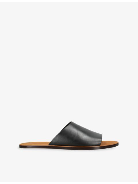 The Row Charlie Leather Slide Sandals