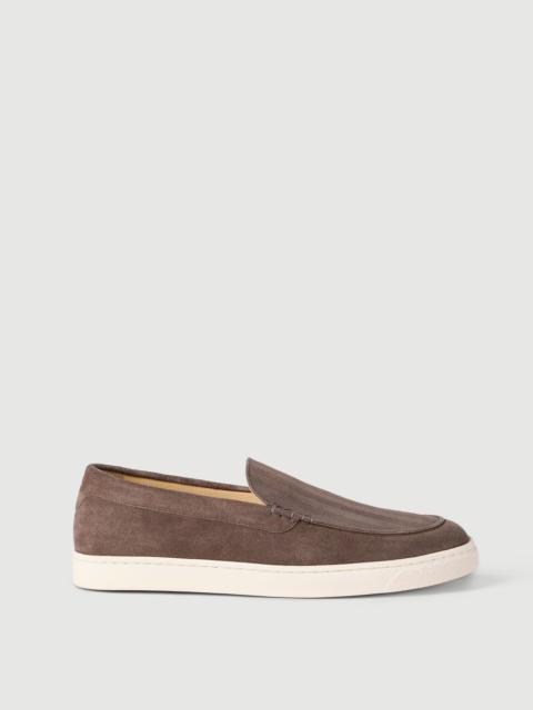 Brunello Cucinelli Chevron-effect suede loafers