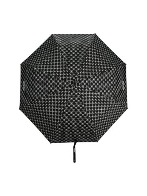 monogram-print umbrella