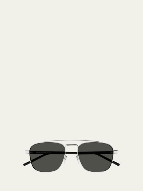 SAINT LAURENT Men's SL 665 Metal Aviator Sunglasses