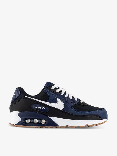 Air Max 90 mesh and leather low-top trainers