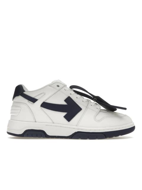 OFF-WHITE Out Of Office OOO Low Tops White Navy Blue