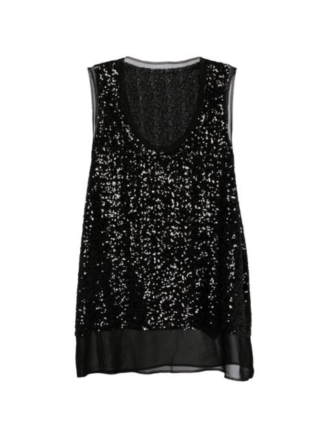 sequin-embelished tank top