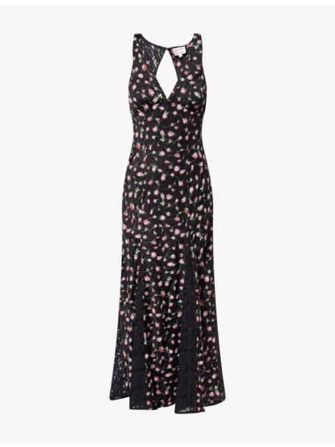 DAMSON MADDER. Genevieve Floral-Print Woven Midi Dress