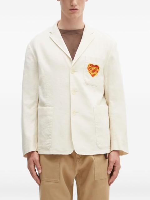Human Made logo-embroidered blazer