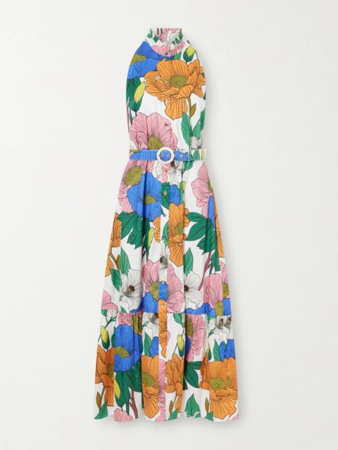 BORGO DE NOR Biba Tiered Printed Cotton-poplin Maxi Dress