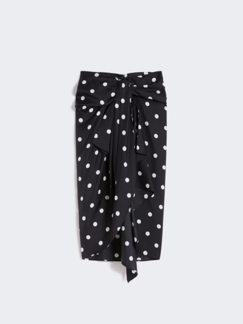 Sportmax Silk twill knot skirt - black