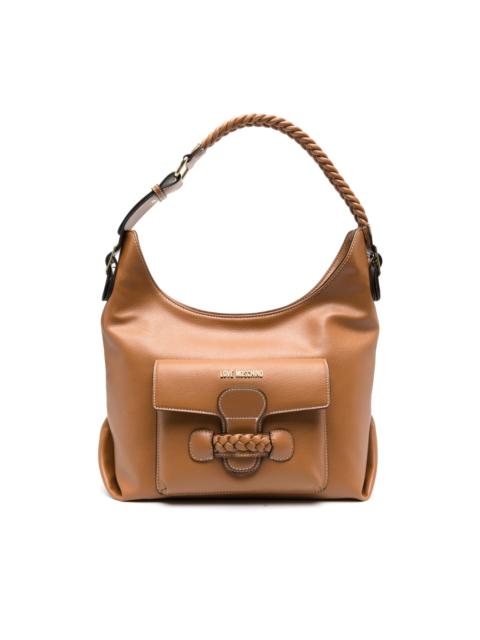 Moschino logo plaque shoulder bag