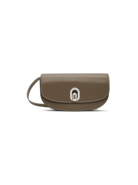 SAVETTE Brown Tondo Crescent Bag