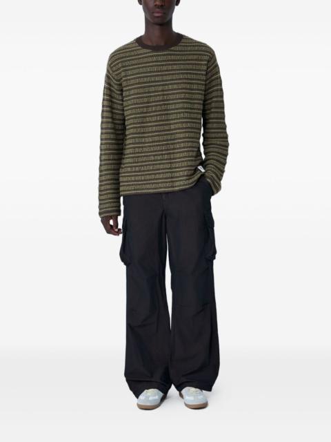 BRAIN DEAD striped long-sleeve T-shirt