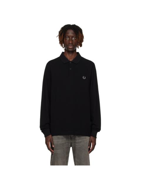 Fred Perry Black Embroidered Polo