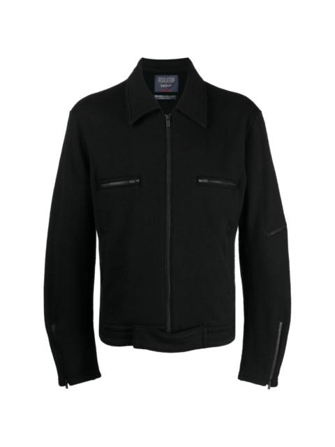 Yohji Yamamoto zip-up wool shirt jacket