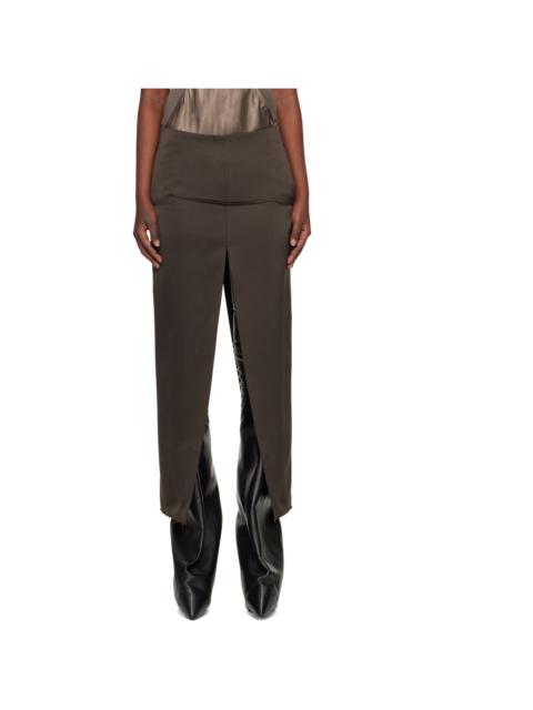 Rick Owens Gray Temple Sliced Midi Skirt