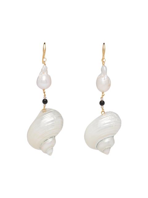 Prada Silver earrings with shells