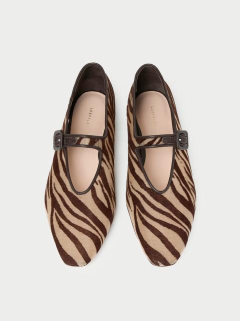 LOEFFLER RANDALL Junia Zebra Mary Jane Flat
