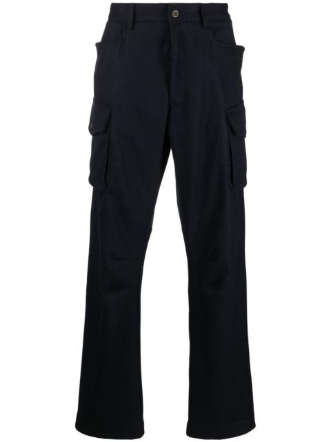 LARDINI straight-leg wool-blend cargo-trousers