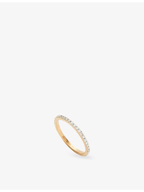 MISSOMA Slim Eternity 9ct Yellow Gold and 0.26ct Diamond Ring