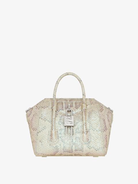 Givenchy MINI ANTIGONA LOCK BAG IN PYTHON WITH PEARL EFFECT