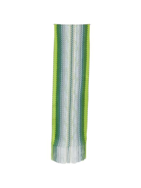 Missoni Missoni Zigzag-knit Fringed Scarf